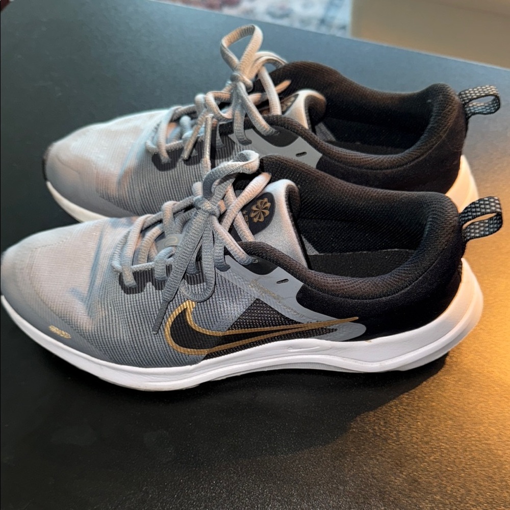 Nike Downshifted 12 Training Sneakers - Gray, Black, and Gold